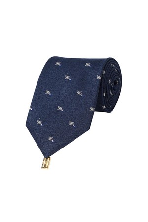 실크혼방 올오버 큐빅 패턴 넥타이 네이비