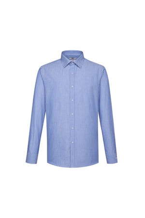 린넨 스트라이프 셔츠 컴포트슬림핏 블루