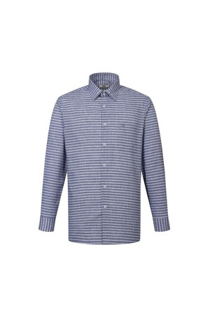 린넨혼방 스몰체크 캐주얼셔츠 레귤러핏