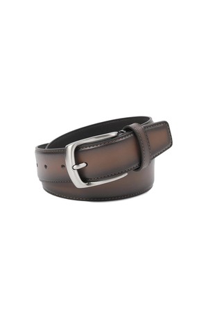 그라데이션 흑사틴 비조 벨트 브라운