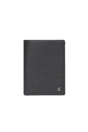 고트 엠보 명함 중지갑 블랙