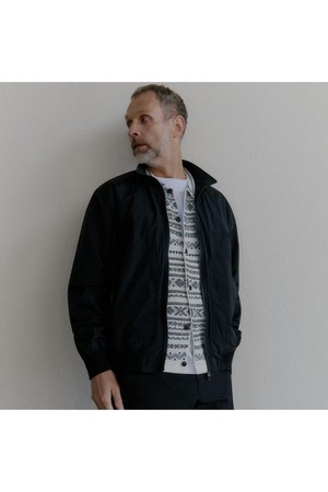 하이넥 블루종 점퍼 블랙