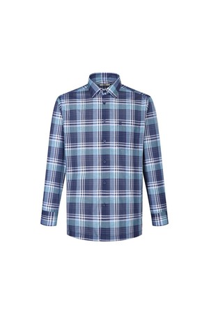 린넨혼방 노케어 미디움 체크 캐주얼셔츠 레귤러핏