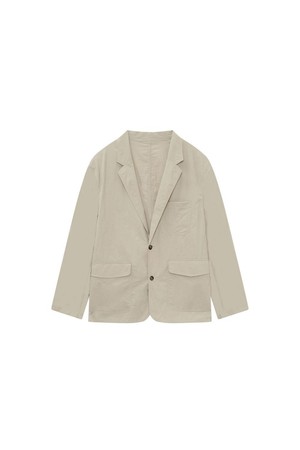 나일론 혼방 블레이저 자켓 베이지