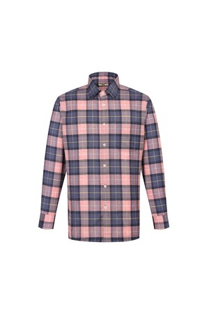 린넨혼방 이지케어 미디움체크 캐주얼셔츠 레귤러핏