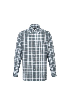 린넨혼방 이지케어 미디움체크 캐주얼셔츠 레귤러핏