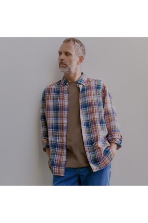 린넨100 마드라스 체크 캐주얼셔츠 레귤러핏