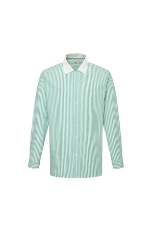 면100 니트카라 스트라이프 캐주얼셔츠 레귤러핏