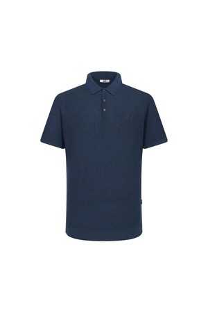 면혼방 와플 조직감 반팔 카라니트