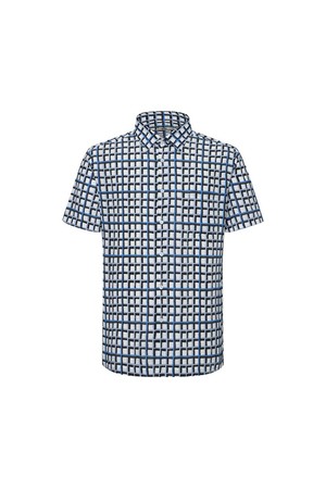 풍기인견 체크 캐주얼 반팔셔츠 레귤러핏