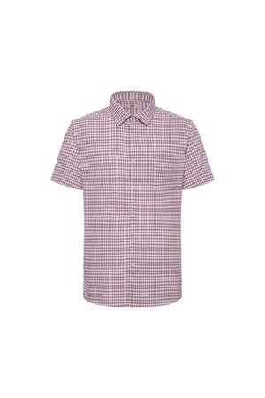 린넨혼방 이지케어 스트레치 스몰체크 캐주얼 반팔셔츠 레귤러핏