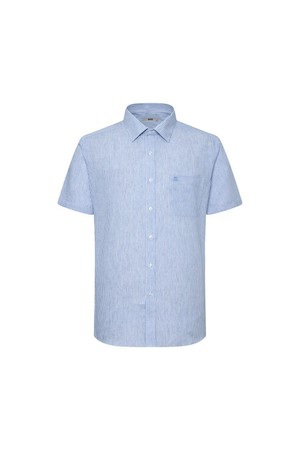 린넨혼방 스트라이프 드레스 반팔셔츠 레귤러핏