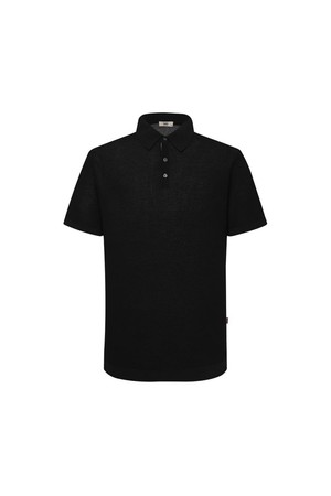 면혼방 워셔블 솔리드 반팔 카라니트