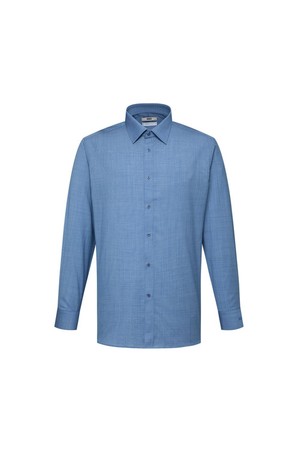 울100 마이크로패턴 드레스 긴팔셔츠 레귤러핏