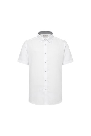 레이온혼방 이지케어 솔리드 드레스 반팔셔츠 컴포트슬림핏