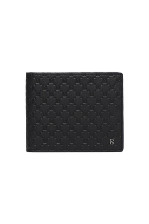 알렉스 소프트 엠보 소가죽 반지갑 블랙