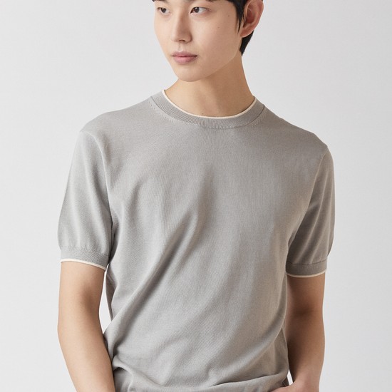 울트라파인 실켓 라운드니트 그레이_안티필링