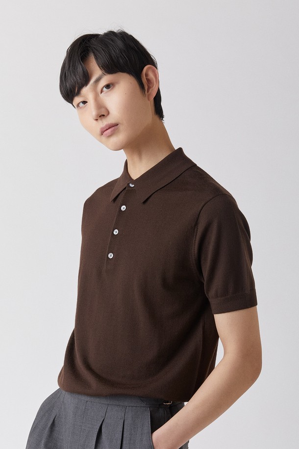 MANNERGRAM - 스웨터 - ITALY Zegna YARN 카라, 라운드 니트_제냐 썸머울100