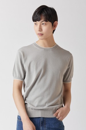 울트라파인 실켓 라운드니트 그레이_안티필링