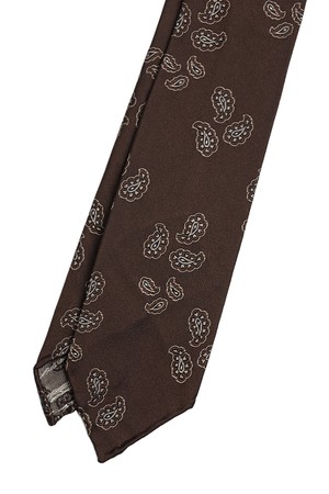 [MADE IN ITALY] 클래식 페이즐리 실크타이 스포데라토 브라운