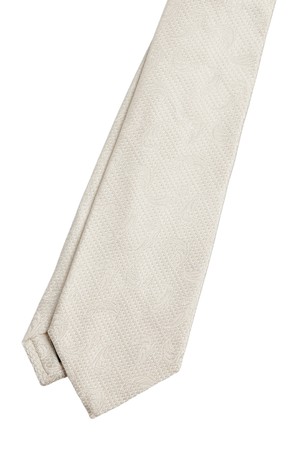 [MADE IN ITALY] 다마스크 실크타이 아이보리