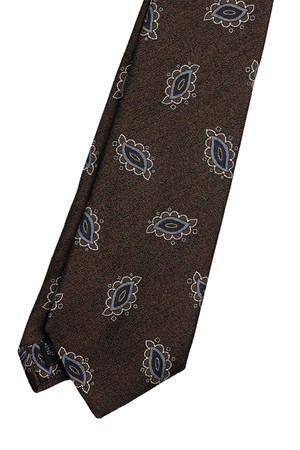 [MADE IN ITALY] 페이즐리 실크타이 브라운