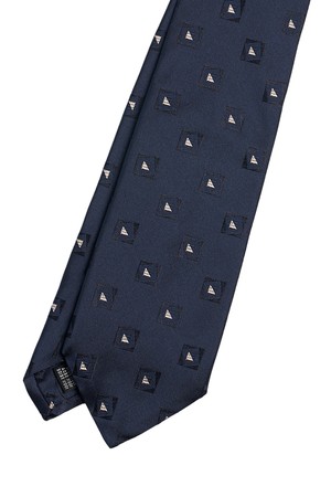 [MADE IN ITALY] 스퀘어 닷 실크타이 네이비