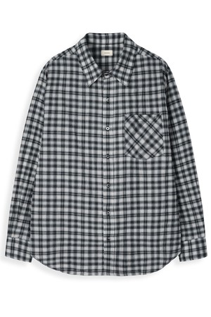 코튼 플레인 위브 릴렉스드 셔츠