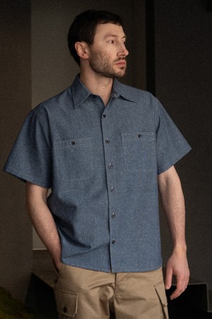 샴브레이 린넨 워크 셔츠