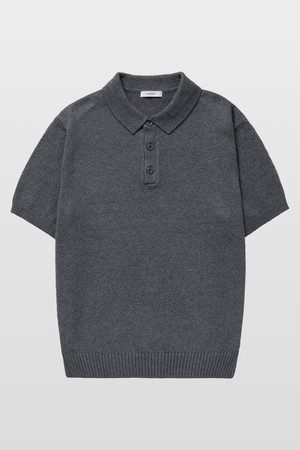 UPW 워셔블코튼 폴로 반팔니트 섀도우 그레이
