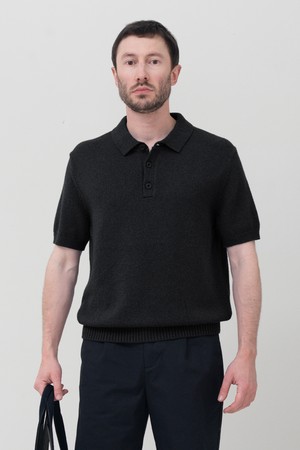 UPW 워셔블코튼 폴로 반팔니트 블랙