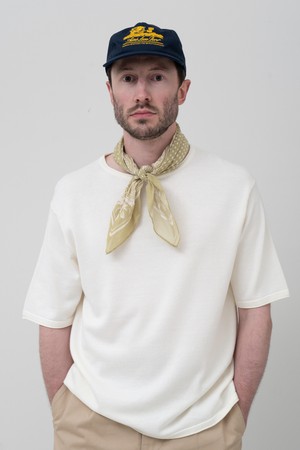 소프트코튼100 롤링엣지 라운드 반팔니트 오프 화이트