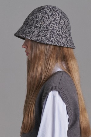 모노그램 원형 버킷햇 컬로스 (2 colors)