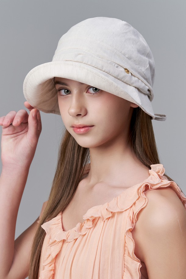 WHITE SANDS - 모자 - 바이오 린넨 러블리 셔링햇 토레도 (4 colors)