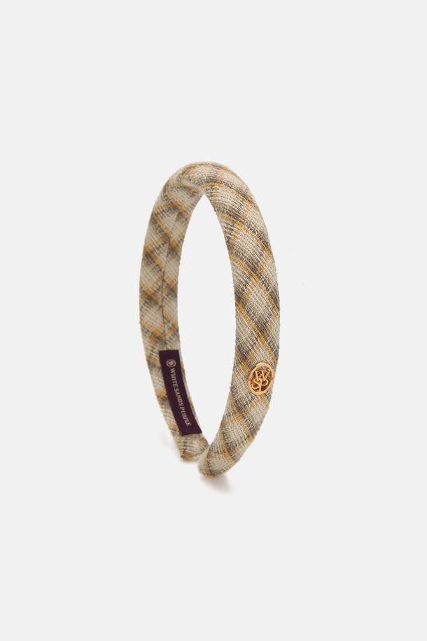 WHITE SANDS - 기타소품 - 퍼플라벨 모던 레트로 체크 머리띠 테르니 (3 colors)