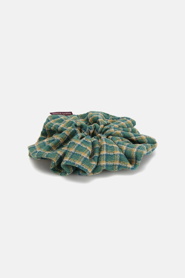 WHITE SANDS - 기타소품 - 퍼플라벨 모던 레트로 체크 스크런치 코자니 (3 colors)