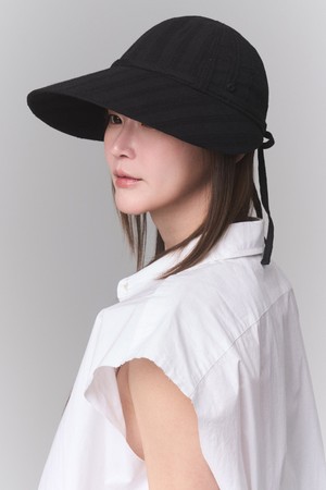 플로랄 펀칭 코튼 스트링리본 UV 와이드챙 볼캡 로데스 (4 colors)