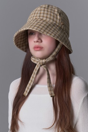 퍼플라벨 모던레트로 체크 와이어 보닛햇 셀비아 (3 colors)