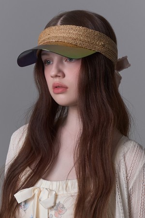 그린라벨 천연 라피아 UV 선바이저 루사카 (3 colors)