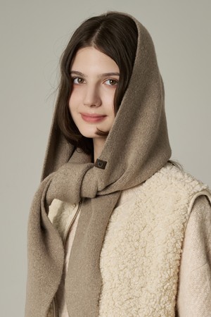 울 후드 머플러 트리카 (4 colors)