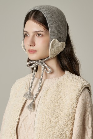 라쿤 울 혼방 하트 이어머프 리보르 (3 colors)