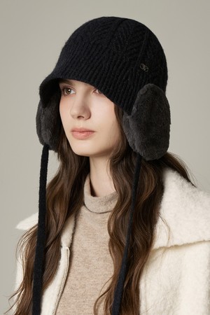 알파카 니트 귀달이퍼 둥근햇 아르벨 (4 colors)