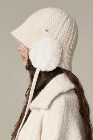 알파카 니트 귀달이퍼 둥근햇 아르벨 (4 colors)