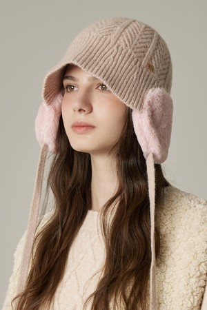 알파카 니트 귀달이퍼 둥근햇 아르벨 (4 colors)