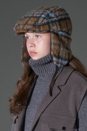 울혼방 타탄 체크 귀달이 헌팅캡 투르느 (4 colors)