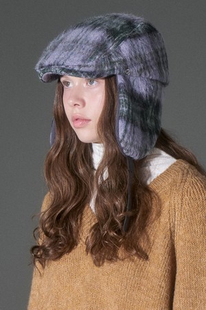 울혼방 타탄 체크 귀달이 헌팅캡 투르느 (4 colors)