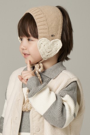 라쿤 울 혼방 하트 이어머프 키즈 리보르 (3 colors)