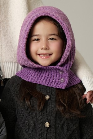 투톤 울 부클 바라클라바 키즈 페르나 (3 colors)