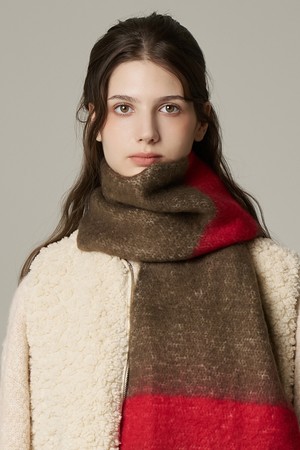 와이드 스트라이프 컬러믹스 머플러 리보스 (2 colors)