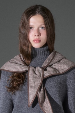 울 글렌체크 후드 숄 브레다 (3 colors)